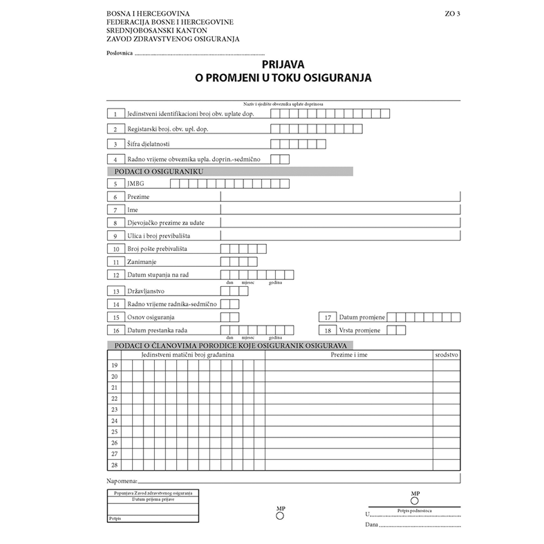 Obrazac ZO3